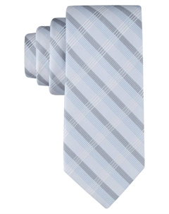 Мужской кремовый галстук в клетку Calvin klein