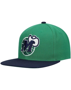 Мужская зелено-темно-синяя шляпа Snapback Dallas Mavericks Hardwood Classics Team Two-Tone 2.0 Snapback Mitchell and ness