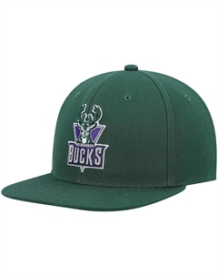 Мужская зеленая кепка Milwaukee Bucks Hardwood Classics Team Ground 2.0 Snapback Mitchell and ness