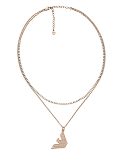 Колье с подвеской-логотипом, розовый Emporio armani