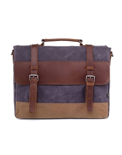 Портфель из вощеной парусины Stone Creek TSD BRAND, серый Tsd brand