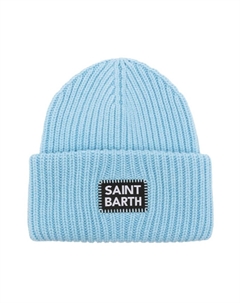 Шапка бини в рубчик с логотипом, синий Mc2 saint barth