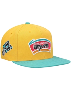 Мужская желтая кепка Snapback San Antonio Spurs Hardwood Classics Mitchell and ness