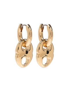 Маленькие серьги-кольца «Близнецы» от, золотой Tory burch