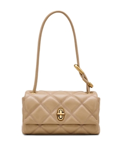 Стеганая сумка на плечо The Quilted Leather Mini Dual, нейтральный Marc jacobs