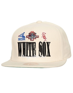 Мужская кремовая кепка Chicago White Sox Reframe Retro Snapback Mitchell and ness