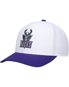 Мужская бело-фиолетовая кепка Milwaukee Bucks Classics Core 2-Tone 2.0 Pro Snapback Mitchell and ness
