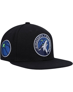 Мужская черная кепка Minnesota Timberwolves Side Core 2.0 Snapback Mitchell and ness