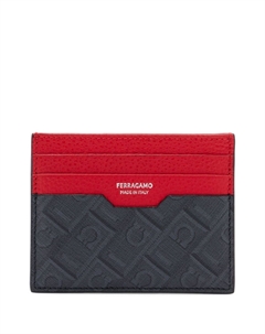 Картхолдер с принтом Gancini, серый Ferragamo