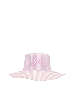 Полосатая поплиновая шляпа от солнца, розовый Rowen rose