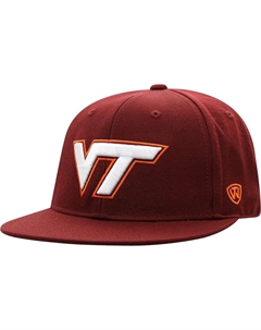 Мужская темно-бордовая приталенная шляпа Virginia Tech Hokies Team Color Top of the world