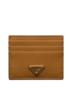 Визитница с треугольным логотипом, коричневый Prada
