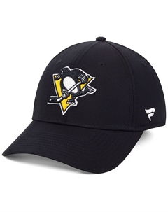 Аутентичный головной убор НХЛ Pittsburgh Penguins Базовая гибкая эластичная кепка приталенного кроя Fanatics