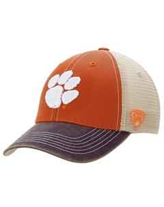 Мужская регулируемая кепка Clemson Tigers Offroad Trucker - оранжевая Top of the world