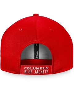 Мужская красная регулируемая шляпа Columbus Blue Jackets Core Fanatics
