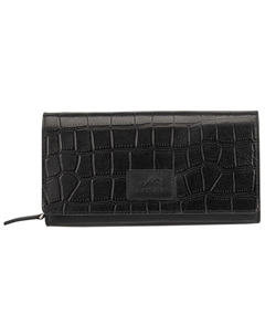 Женский кошелек Croco Collection с защищенным RFID-клатчем, черный Mancini