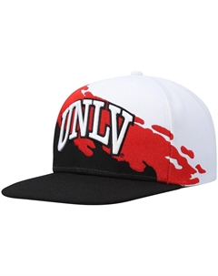 Мужская черно-белая кепка UNLV Rebels Paintbrush Snapback Mitchell and ness