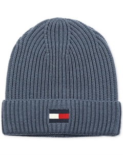 Мужская шапка-бини в рубчик с логотипом Fisherman Tommy hilfiger