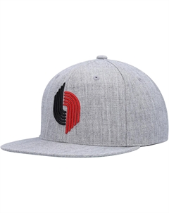 Мужская кепка Snapback Hardwood Classics 2.0 цвета Хизер Серый Portland Trail Blazers Mitchell and ness