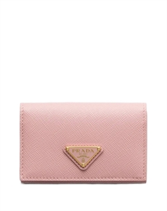 Визитница из сафьяновой кожи, розовый Prada