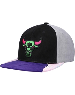 Мужская черно-розовая кепка Snapback Chicago Bulls Day 5 Mitchell and ness