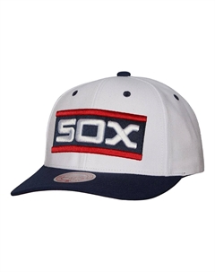 Мужская белая кепка Chicago White Sox Cooperstown Collection Pro Crown Snapback Mitchell and ness