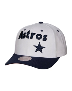 Мужская белая кепка Houston Astros Cooperstown Collection Pro Crown Snapback Mitchell and ness