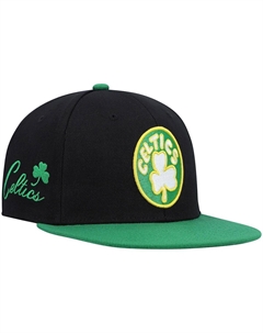 Мужская черно-зеленая кепка Boston Celtics Hardwood Classics Snapback Mitchell and ness