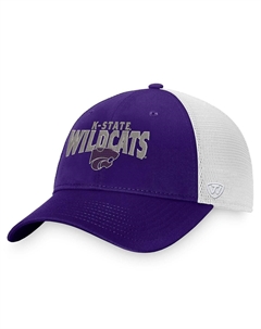 Мужская фиолетово-белая кепка Kansas State Wildcats Breakout Trucker Snapback Top of the world
