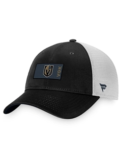 Мужская фирменная черно-белая кепка Vegas Golden Knights Authentic Pro Rink Trucker Snapback Fanatics