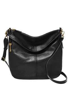 Женская кожаная сумка-хобо Jolie, черный Fossil
