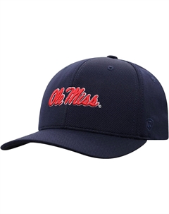 Мужская темно-синяя шляпа с гибким логотипом Ole Miss Rebels Reflex Top of the world