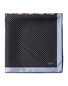 Шелковый платок с принтом, красный Prada