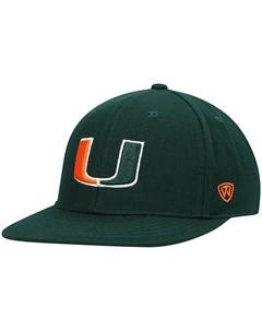 Мужская зеленая приталенная шляпа цвета команды Miami Hurricanes Team Top of the world