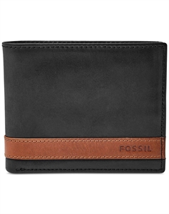 Мужской кожаный кошелек Quinn Bifold с откидной крышкой и откидной крышкой Fossil