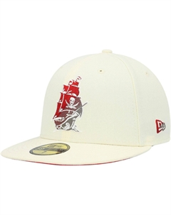 Мужская кремовая кепка Tampa Bay Buccaneers Chrome Color Dim 59FIFTY New era