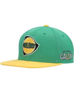 Мужская зеленая кепка Snapback с логотипом LA Galaxy Throwback Mitchell and ness