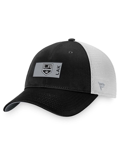 Мужская фирменная черно-белая кепка Los Angeles Kings Authentic Pro Rink Trucker Snapback Fanatics