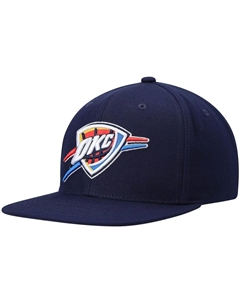 Мужская темно-синяя шляпа Snapback Oklahoma City Thunder Ground 2.0 Mitchell and ness