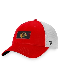 Мужская красная фирменная кепка Chicago Blackhawks Authentic Pro Rink Trucker Snapback Fanatics