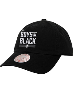 Мужская черная регулируемая кепка для папы Nashville SC x Johnny Cash Boys In Black Mitchell and ness