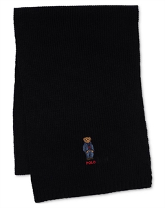 Мужской однотонный джинсовый шарф с медведем Polo ralph lauren