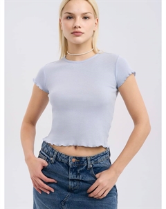 Футболка из хлопка с рюшами Твое