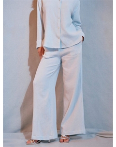 Летние прямые брюки из жатого муслина Твое