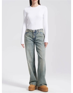 Широкие джинсы с вареным эффектом Твое