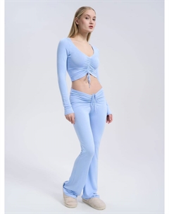 Пижама с кроп-топом и брюками клеш Твое