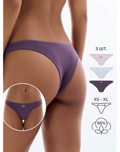 Трусы-танга - 3 шт. с принтом Твое