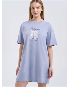 Хлопковая ночная сорочка с принтом Твое