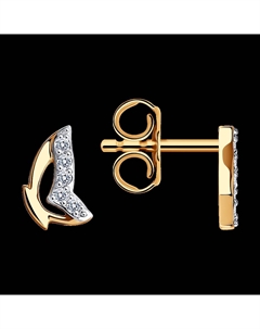 Серьги из золота с фианитами Sokolov