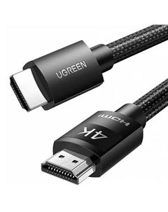 Кабель HD119 40102_ 4K HDMI Male / HDMI Male Braided, 3м, черный Ugreen